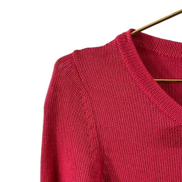 Vera Wang Lavander Label Cotton Bow Detail Cardigan Sweater Size SP - Picture 5 of 10